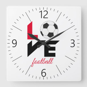 Reloj Cuadrado Fútbol de amor