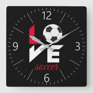 Reloj Cuadrado Fútbol de amor