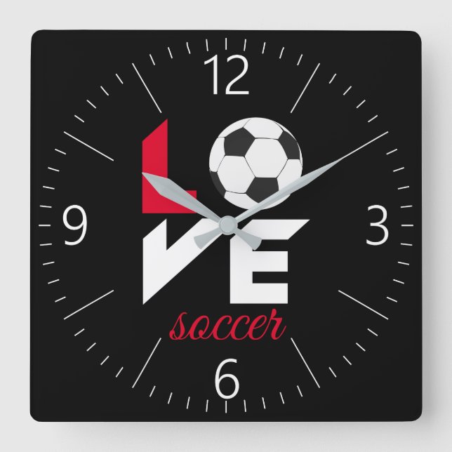 Reloj Cuadrado Fútbol de amor (Anverso)