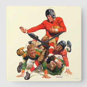 Reloj Cuadrado Fútbol de la universidad