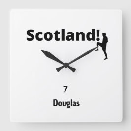 Reloj Cuadrado Fútbol Escocia, personalizable