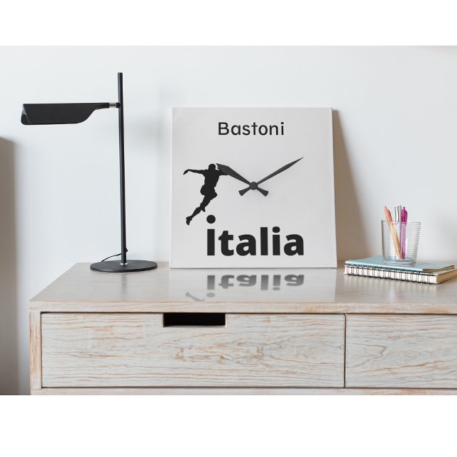 Reloj Cuadrado Fútbol Italia, personalizable (Subido por el creador)