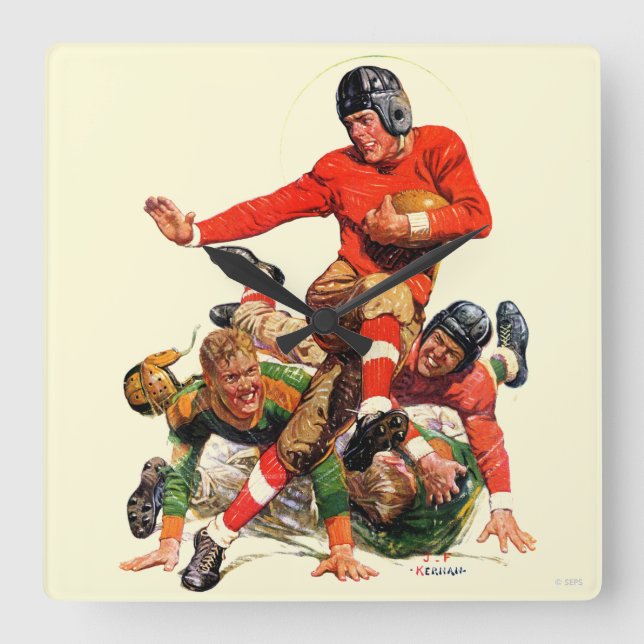 Reloj Cuadrado Fútbol Universitario (Anverso)