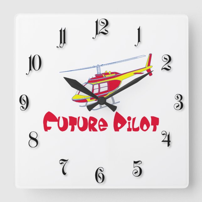 Reloj Cuadrado Futuro piloto (Anverso)