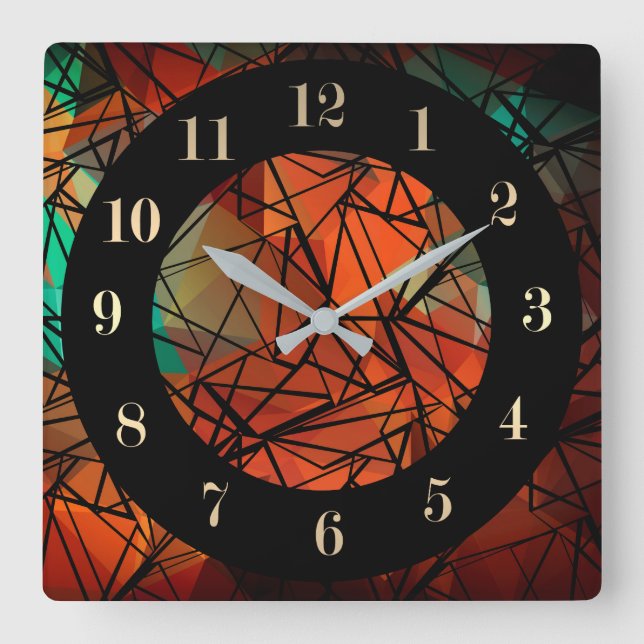 Reloj Cuadrado FuzzyFoxAr (Anverso)