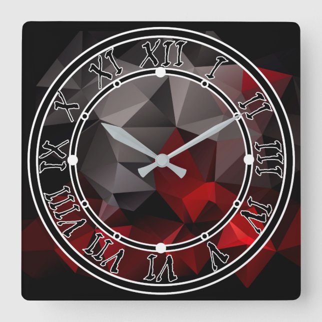 Reloj Cuadrado FuzzyFoxArt 3 (Anverso)