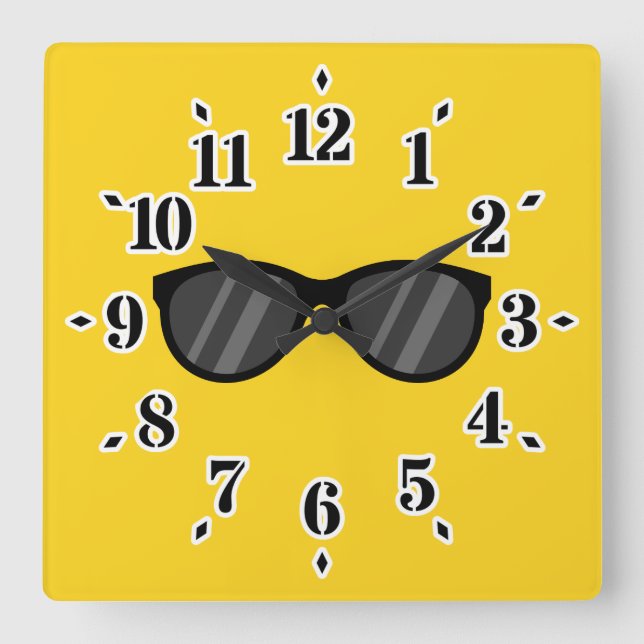 Reloj Cuadrado Gafas de sol de Personalizado Guay (Anverso)