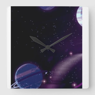 Reloj Cuadrado Galáctico