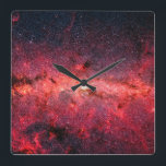 Reloj Cuadrado Galaxia Vía Láctea<br><div class="desc">Cientos de miles de estrellas se congregaron en el centro de la espiral de nuestra galaxia Vía Láctea. Hermosa foto galaxia y un maravilloso ejemplo de fotografía espacial.</div>