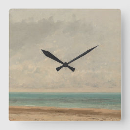 Reloj Cuadrado Galería Nacional Gustave Courbet del Mar Tranquilo