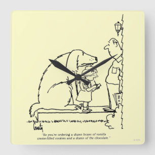 Reloj Cuadrado Galletas que ordenan