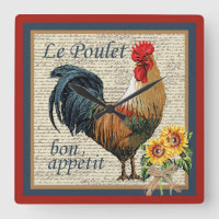 Gallo francés azul de la cocina del país