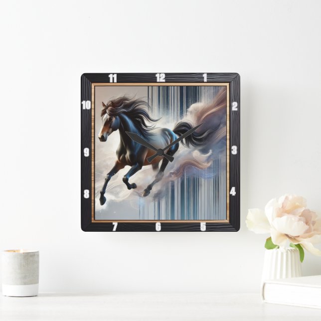 Reloj Cuadrado Galloping Horse Artistic (Hogar)