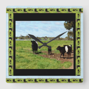 Reloj Cuadrado Galloway Cow Generations,