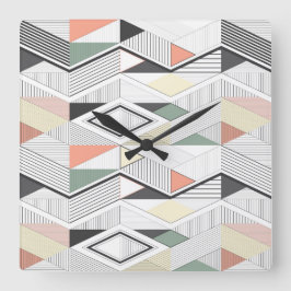 Reloj Cuadrado Galón rayado del vector africano