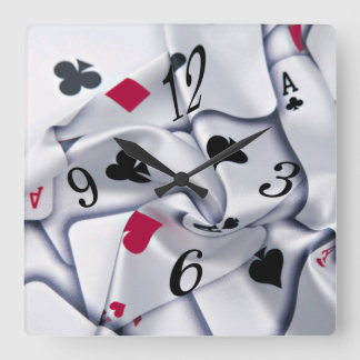 Reloj Cuadrado Gambling cards