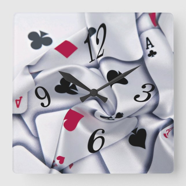 Reloj Cuadrado Gambling cards (Anverso)