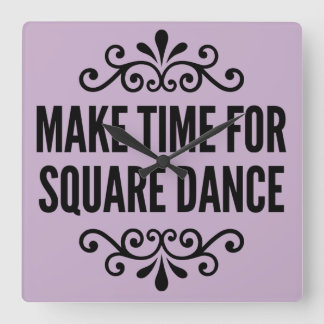 Reloj Cuadrado Ganar tiempo para (impresión negra)