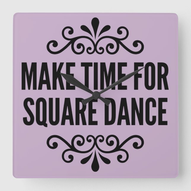 Reloj Cuadrado Ganar tiempo para (impresión negra) (Anverso)