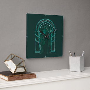 Reloj Cuadrado GANDALF™ "Habla Amigo y Entra" Puertas de Durin