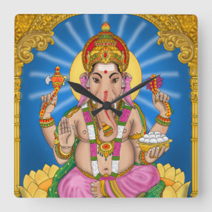 Reloj Cuadrado Ganesha Clock