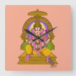 Reloj Cuadrado Ganesha Wall Clock