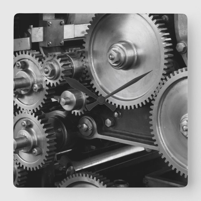 Reloj Cuadrado Gases de acero (Anverso)