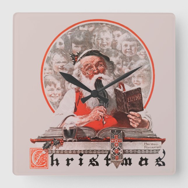 Reloj Cuadrado Gastos de Santa (Anverso)