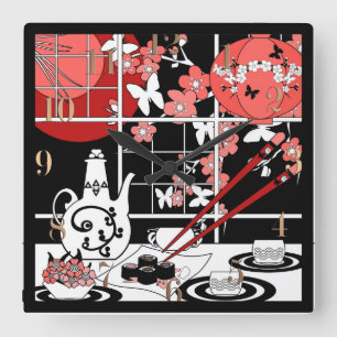 Reloj Cuadrado Gastronomía de Japón