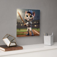 Gato de béisbol divertido,