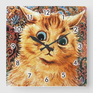 Reloj Cuadrado Gato, Louis Wain