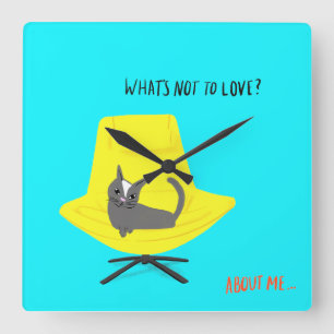 Reloj Cuadrado Gatos de sangre - ¿Qué no quiere amar?