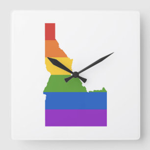 Reloj Cuadrado Gay Map of USA State of Idaho