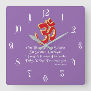 Reloj Cuadrado Gayatri mantra