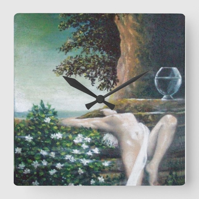 RELOJ CUADRADO GEA, MIRTEL Y AGUA (Anverso)