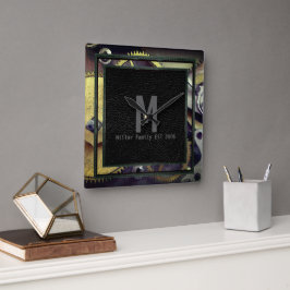 Reloj Cuadrado Gears Design Industrial Steampunk Wall Clock