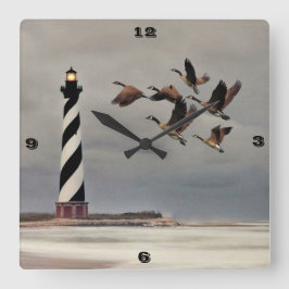 RELOJ CUADRADO GEESE EN CAPE HATTERAS LIGHTHOUSE