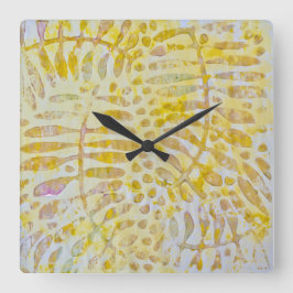 Reloj Cuadrado Gelli Printed Golden Leaves