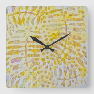 Reloj Cuadrado Gelli Printed Golden Leaves