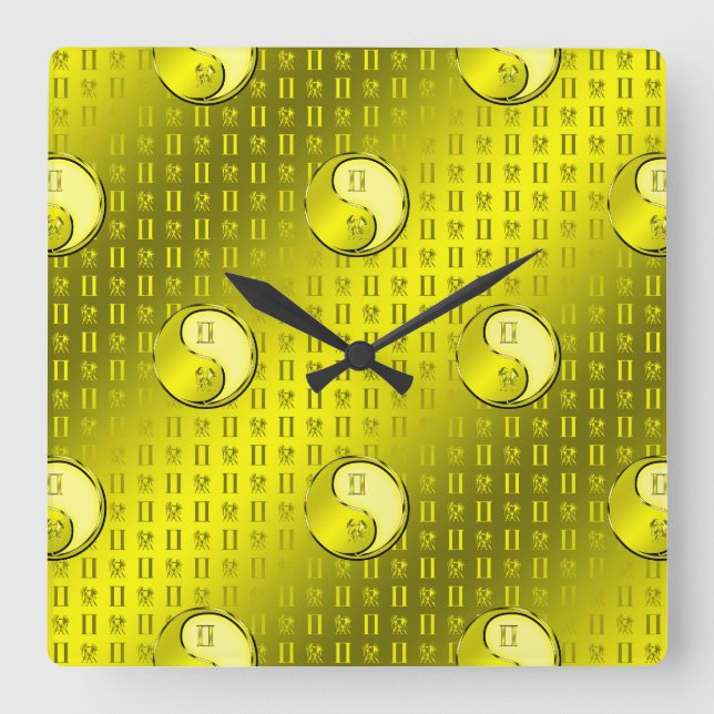 Reloj Cuadrado Géminis (Anverso)