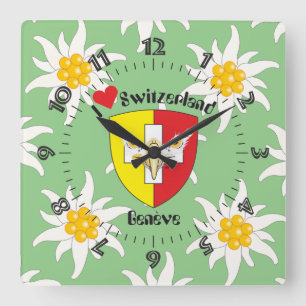 Reloj Cuadrado Genf / Genève Schweiz Suisse Svizzera Uhr