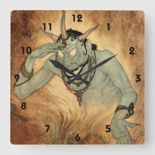 Reloj Cuadrado Genie de las Mil y una Noches de Edmund Dulac