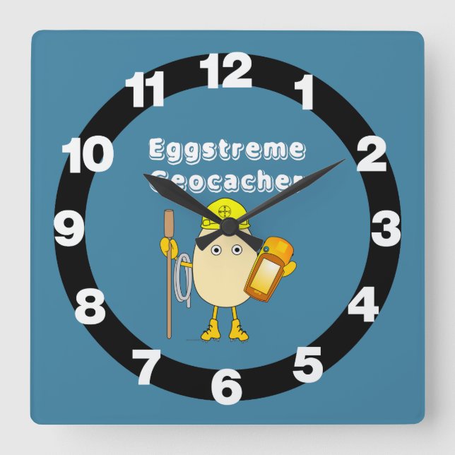 Reloj Cuadrado Geocaching de Eggstreme (Anverso)