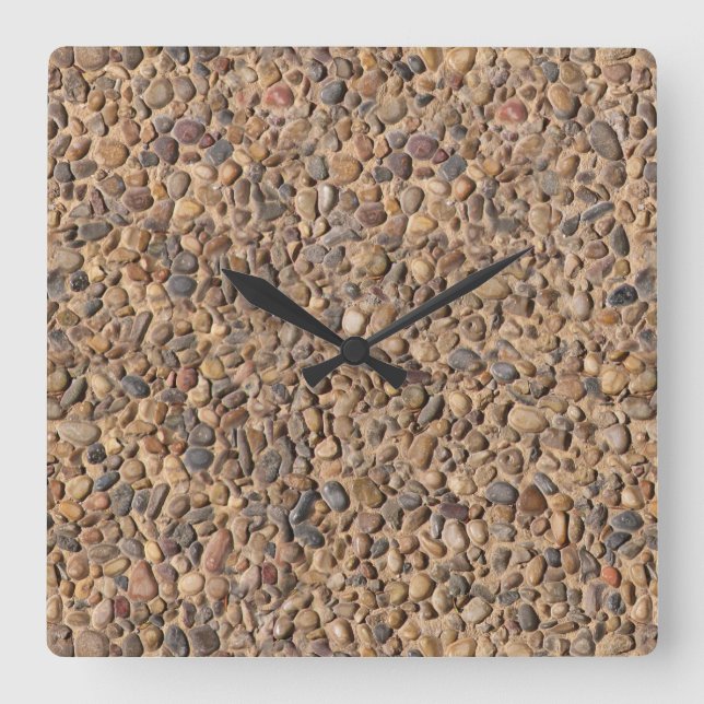 Reloj Cuadrado Geology Pebble Rocks Nature Photo (Anverso)