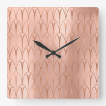 Geometría de cobre de Rosa Art Deco Elegante