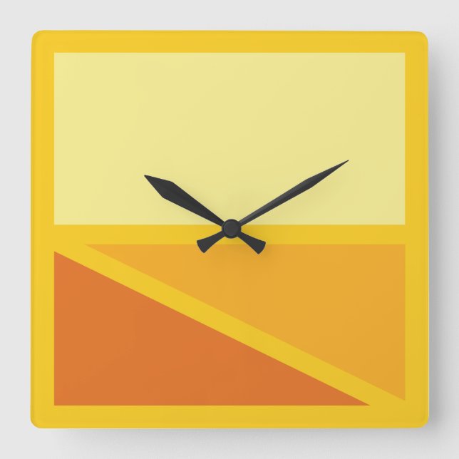 Reloj Cuadrado Geometria de Geomesky by Masanser Pixelat (Anverso)