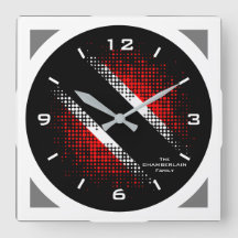 Geometric Trinidad and Tobago Dot Pattern Flag