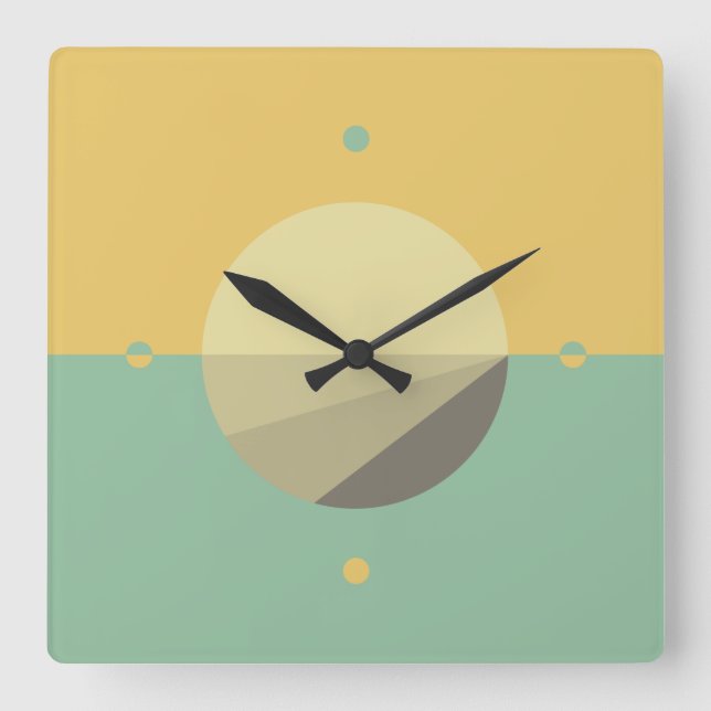 Reloj Cuadrado Geométrico Minimalista 02 (Anverso)