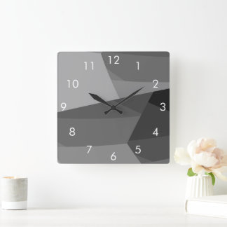 Reloj Cuadrado Geométrico negro y gris