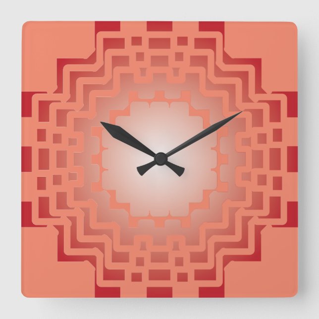 Reloj Cuadrado GEOMETRICS CLOCKs 24 BY MASANSER PIXELAT (Anverso)